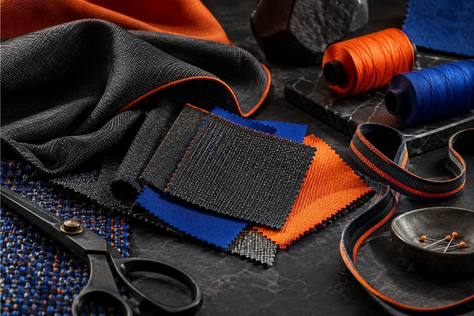 Streetwear material and design context still life