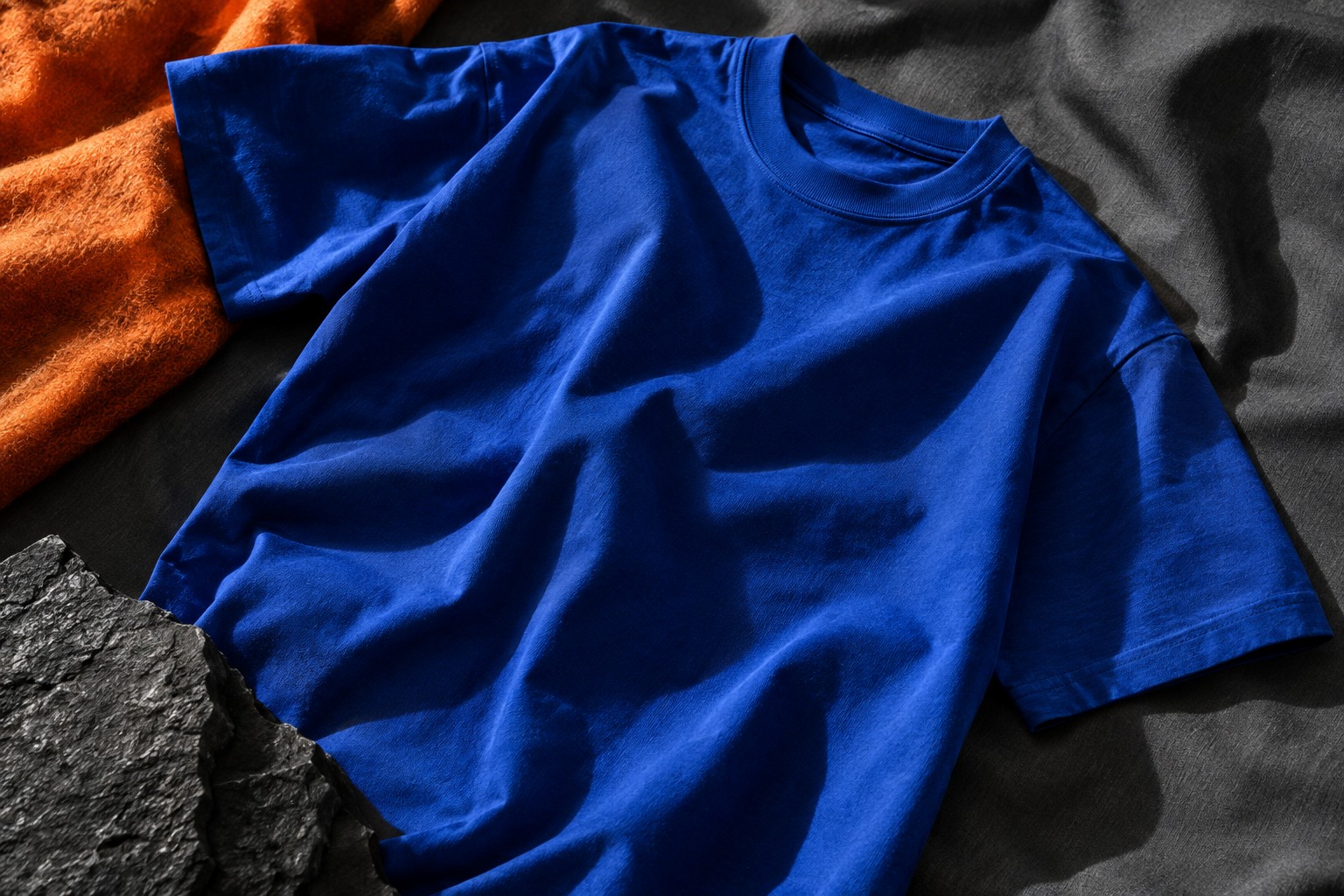 Essential oversized tee — a distinct close-up concept composition